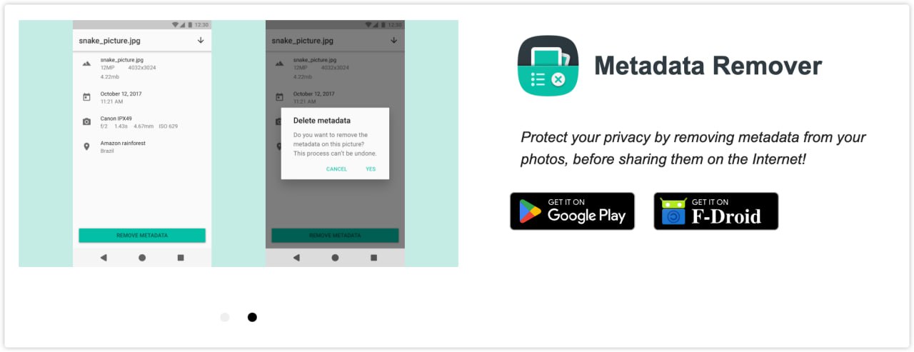 Cover image for MetadataRemover：用于 删除 图像 元数据 的 Android 应用程序。
